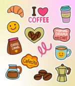 Set de stickers – Coffee lover - Imagen 3